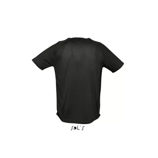 Férfi raglános, rövid ujjú sport póló, SOL'S SO11939, Black-S