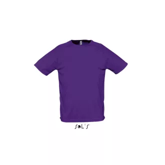   Férfi raglános, rövid ujjú sport póló, SOL'S SO11939, Dark Purple-2XL