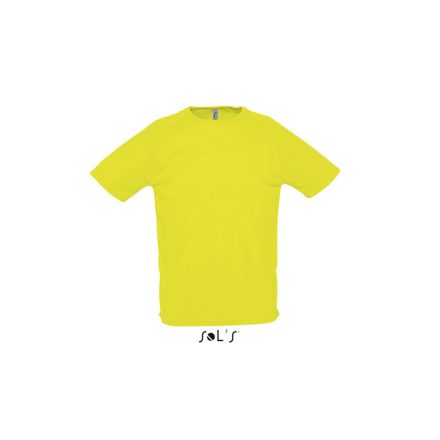 Férfi raglános, rövid ujjú sport póló, SOL'S SO11939, Neon Yellow-L