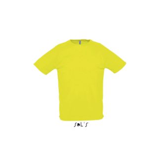   Férfi raglános, rövid ujjú sport póló, SOL'S SO11939, Neon Yellow-XS