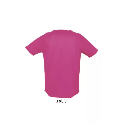 Férfi raglános, rövid ujjú sport póló, SOL'S SO11939, Neon Pink 2-XL