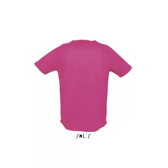   Férfi raglános, rövid ujjú sport póló, SOL'S SO11939, Neon Pink 2-XS