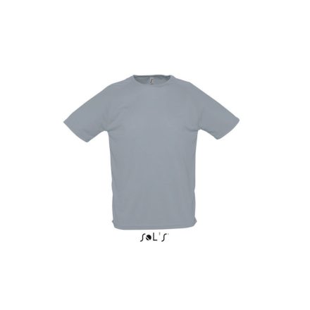 Férfi raglános, rövid ujjú sport póló, SOL'S SO11939, Pure Grey-2XL