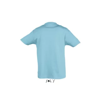   Gyerek REGENT KIDS környakas rövid ujjú pamut póló, SOL'S SO11970, Atoll Blue-2A