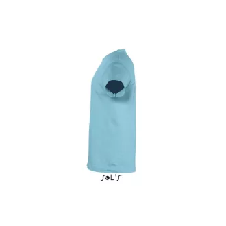   Gyerek REGENT KIDS környakas rövid ujjú pamut póló, SOL'S SO11970, Atoll Blue-2A