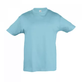   Gyerek REGENT KIDS környakas rövid ujjú pamut póló, SOL'S SO11970, Atoll Blue-2A