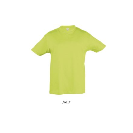 Gyerek REGENT KIDS környakas rövid ujjú pamut póló, SOL'S SO11970, Apple Green-10A