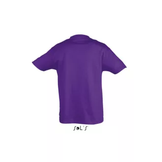   Gyerek REGENT KIDS környakas rövid ujjú pamut póló, SOL'S SO11970, Dark Purple-2A