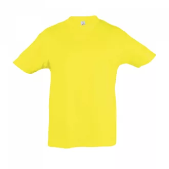  Gyerek REGENT KIDS környakas rövid ujjú pamut póló, SOL'S SO11970, Lemon-2A