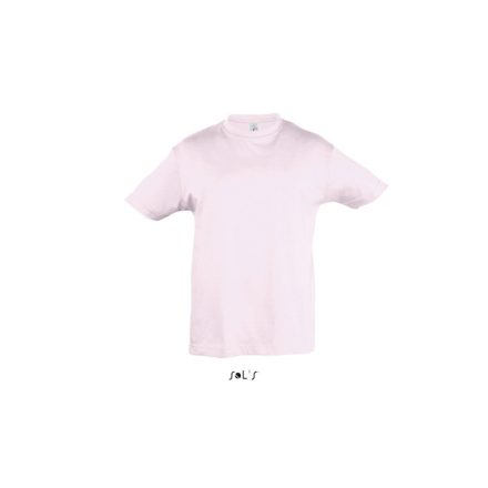 Gyerek REGENT KIDS környakas rövid ujjú pamut póló, SOL'S SO11970, Pale Pink-10A