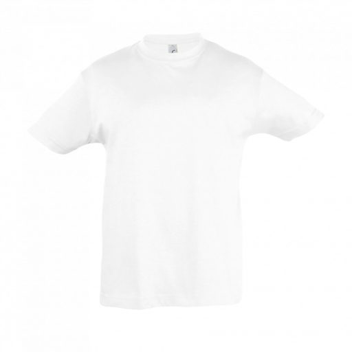 Gyerek REGENT KIDS környakas rövid ujjú pamut póló, SOL'S SO11970, White-4A