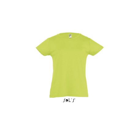 Gyerek CHERRY rövid ujjú környakas pamut póló, SOL'S SO11981, Apple Green-12A