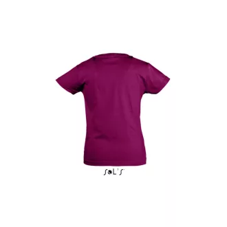   Gyerek CHERRY rövid ujjú környakas pamut póló, SOL'S SO11981, Fuchsia-12A