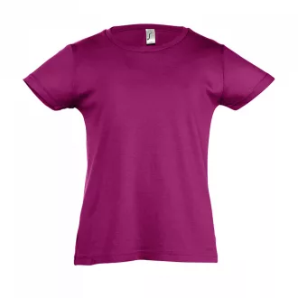   Gyerek CHERRY rövid ujjú környakas pamut póló, SOL'S SO11981, Fuchsia-12A