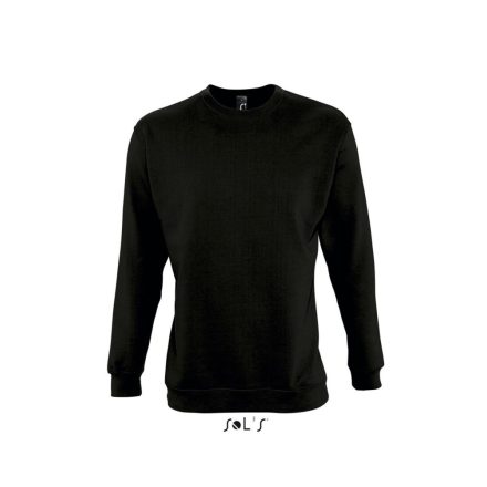 Férfi kereknyakú pulóver, SOL'S SO13250, Black-XL