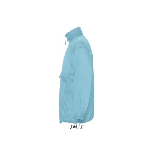Uniszex vízálló, kapucnis széldzseki, SOL'S SO32000, Atoll Blue-2XL