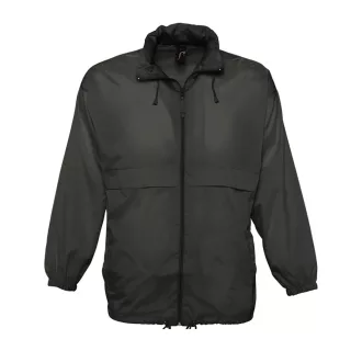   Uniszex vízálló, kapucnis széldzseki, SOL'S SO32000, Black-2XL