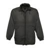 Uniszex vízálló, kapucnis széldzseki, SOL'S SO32000, Black-XS