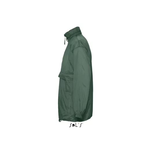 Uniszex vízálló, kapucnis széldzseki, SOL'S SO32000, Forest Green-2XL