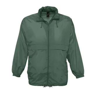   Uniszex vízálló, kapucnis széldzseki, SOL'S SO32000, Forest Green-2XL