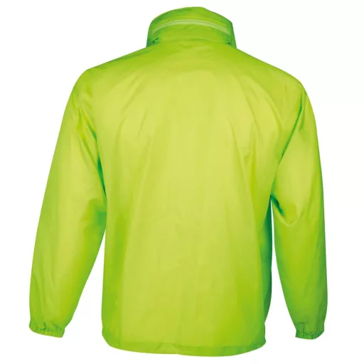 Uniszex vízálló, kapucnis széldzseki, SOL'S SO32000, Neon Lime-2XL