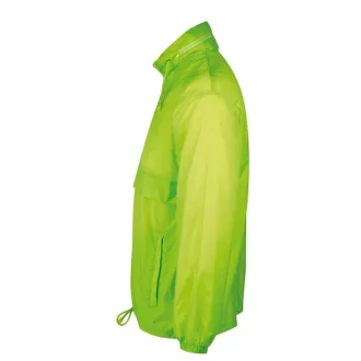  Uniszex vízálló, kapucnis széldzseki, SOL'S SO32000, Neon Lime-S