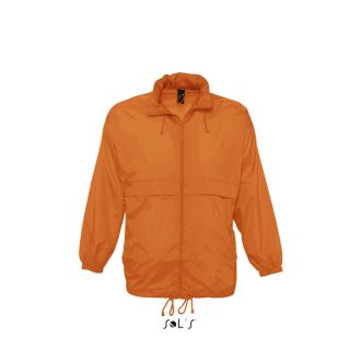   Uniszex vízálló, kapucnis széldzseki, SOL'S SO32000, Orange-2XL