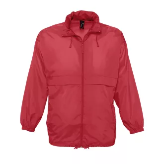   Uniszex vízálló, kapucnis széldzseki, SOL'S SO32000, Red-2XL