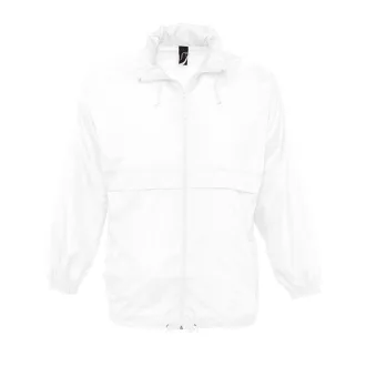   Uniszex vízálló, kapucnis széldzseki, SOL'S SO32000, White-2XL