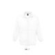 Uniszex vízálló, kapucnis széldzseki, SOL'S SO32000, White-L