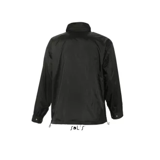   Uniszex bélelt széldzseki, gallérba hajtogatott kapucnival, SOL'S SO46000, Black-S