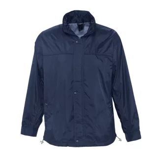   Uniszex bélelt széldzseki, gallérba hajtogatott kapucnival, SOL'S SO46000, Navy-2XL