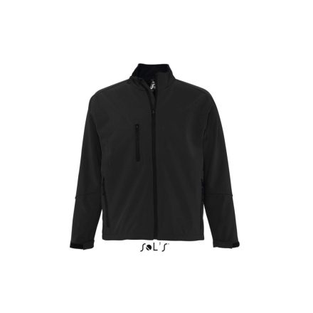 Férfi RELAX vastag 3 rétegű softshell dzseki, SOL'S SO46600, Black-XL