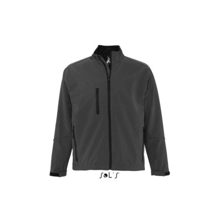Férfi RELAX vastag 3 rétegű softshell dzseki, SOL'S SO46600, Charcoal Grey-S