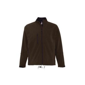   Férfi RELAX vastag 3 rétegű softshell dzseki, SOL'S SO46600, Dark Chocolate-2XL