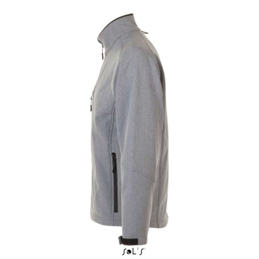 Férfi RELAX vastag 3 rétegű softshell dzseki, SOL'S SO46600, Grey Melange-4XL