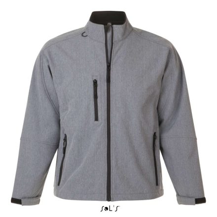 Férfi RELAX vastag 3 rétegű softshell dzseki, SOL'S SO46600, Grey Melange-XL