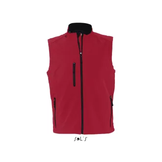   Férfi RALLYE 3 rétegű vastag softshell mellény, SOL'S SO46601, Pepper Red-2XL
