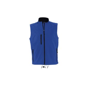   Férfi RALLYE 3 rétegű vastag softshell mellény, SOL'S SO46601, Royal Blue-2XL