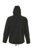 Férfi REPLAY kapucnis cipzáras softshell dzseki, SOL'S SO46602, Black-2XL