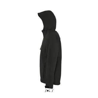  Férfi REPLAY kapucnis cipzáras softshell dzseki, SOL'S SO46602, Black-2XL