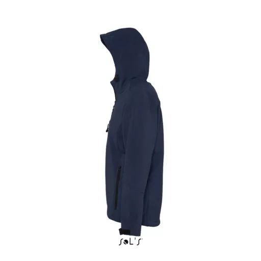 Férfi REPLAY kapucnis cipzáras softshell dzseki, SOL'S SO46602, French Navy-2XL