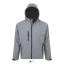 Férfi REPLAY kapucnis cipzáras softshell dzseki, SOL'S SO46602, Grey Melange-M