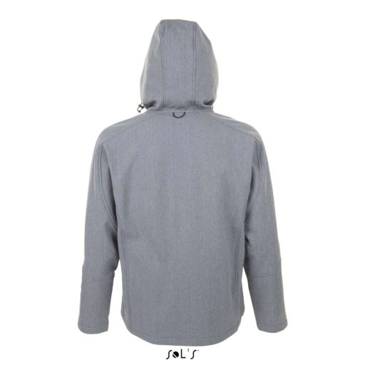 Férfi REPLAY kapucnis cipzáras softshell dzseki, SOL'S SO46602, Grey Melange-M
