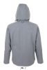 Férfi REPLAY kapucnis cipzáras softshell dzseki, SOL'S SO46602, Grey Melange-S