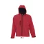Férfi REPLAY kapucnis cipzáras softshell dzseki, SOL'S SO46602, Pepper Red-M