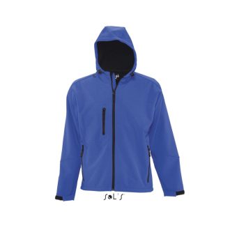   Férfi REPLAY kapucnis cipzáras softshell dzseki, SOL'S SO46602, Royal Blue-L
