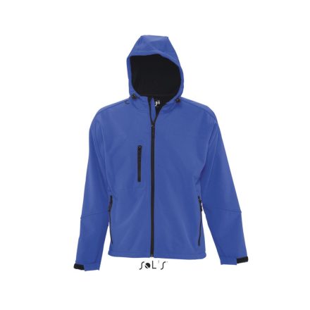 Férfi REPLAY kapucnis cipzáras softshell dzseki, SOL'S SO46602, Royal Blue-XL