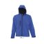 Férfi REPLAY kapucnis cipzáras softshell dzseki, SOL'S SO46602, Royal Blue-XL