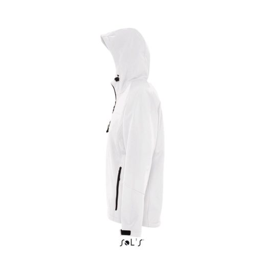 Férfi REPLAY kapucnis cipzáras softshell dzseki, SOL'S SO46602, White-2XL